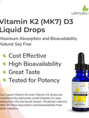 Load image into Gallery viewer, Micellized Liquid Vitamin D3 & K2  - 30 Servings