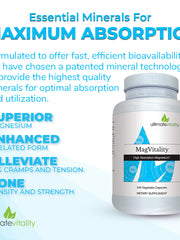 Load image into Gallery viewer, MagVitality Di-Magnesium Malate and Magnesium Glycinate – 240 Vegetarian Capsules