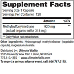 Load image into Gallery viewer, Ultimate Vitality MSM Vitality High Potency MSM 120 Vegetarian Capsules
