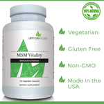 Load image into Gallery viewer, Ultimate Vitality MSM Vitality High Potency MSM 120 Vegetarian Capsules
