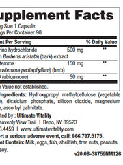 Load image into Gallery viewer, Ultimate Vitality Berberine Harmony Synergistic Phytonutrient Blend  90 Vegetarian Capsules
