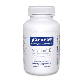 Pure Encapsulations Vitamin E (with mixed tocopherols) - 90/180 Capsules