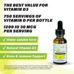Load image into Gallery viewer, Micellized Vitamin D3 Liquid 1200 IU 750 Servings
