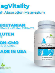 Load image into Gallery viewer, MagVitality Di-Magnesium Malate and Magnesium Glycinate – 240 Vegetarian Capsules
