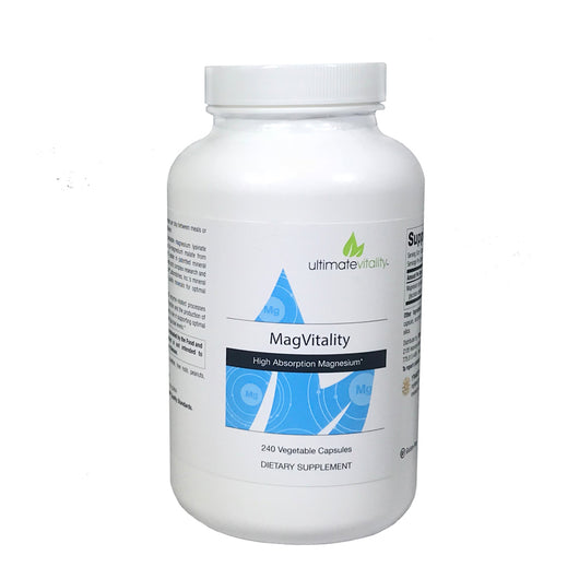 MagVitality Di-Magnesium Malate and Magnesium Glycinate – 240 Vegetarian Capsules