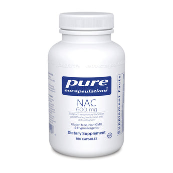 Pure Encapsulations NAC (N-Acetyl-l-Cysteine) 600 mg. - 90/180/360 Capsules