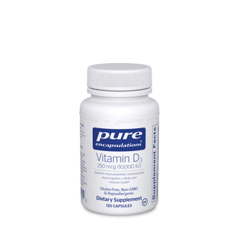Pure Encapsulations Vitamin D3 250 mcg (10,000 IU) - 60/120 Capsules