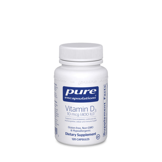 Pure Encapsulations Vitamin D3 10 mcg (400 IU) - 120 Capsules