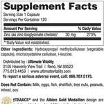 Load image into Gallery viewer, Zinc Bisglycinate Chelate 30 mg Albion TRAACS Zinc - Supports Healthy Immune Function and Metabolism - 120 Softgels
