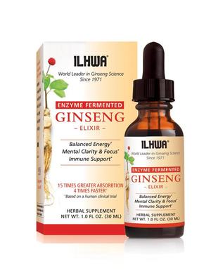 ILHWA Fermented Panax Korean Ginseng Elixir Liquid Extract 60 Servings